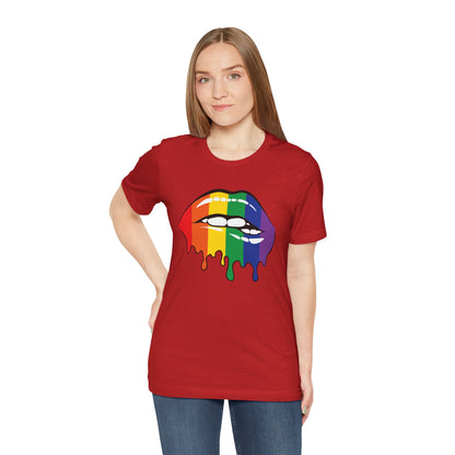 Biting Lips Rainbow Pride - Unisex T-Shirt