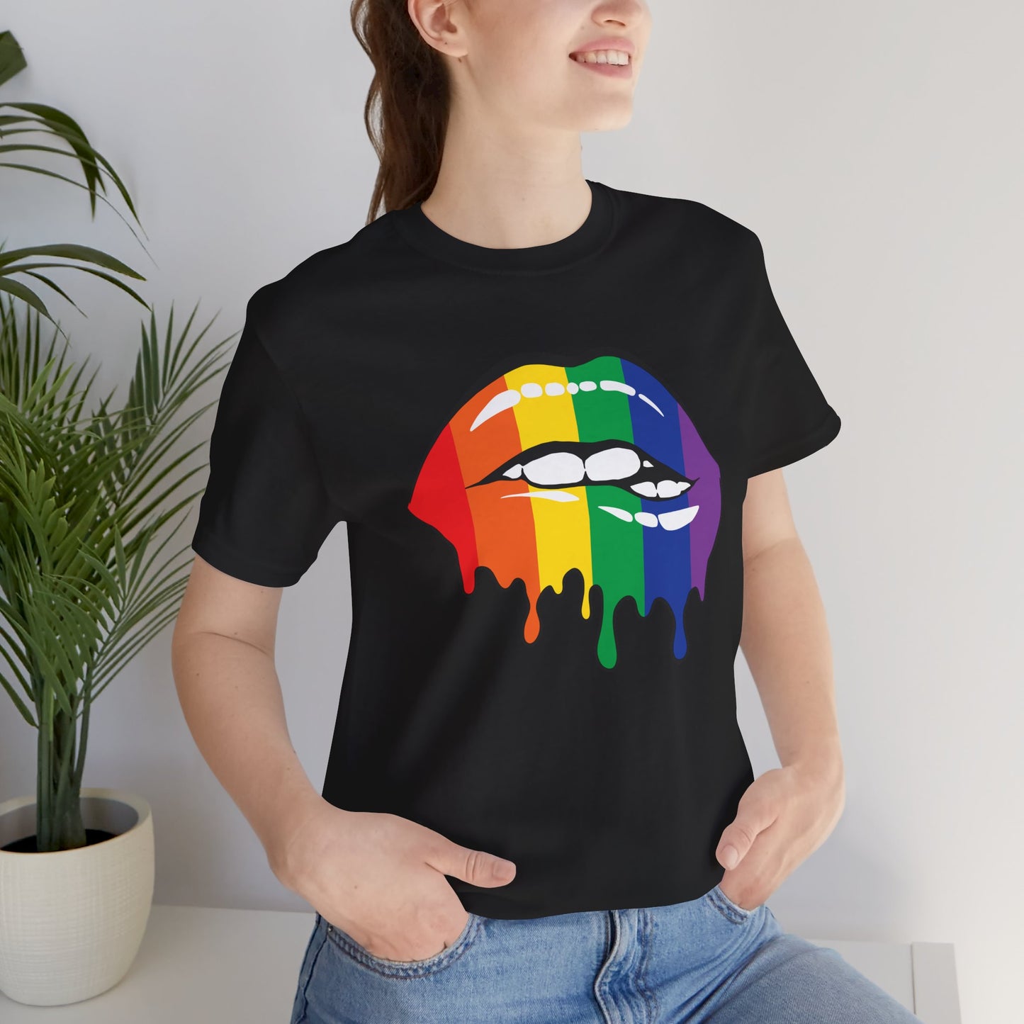 Biting Lips Rainbow Pride - Unisex T-Shirt