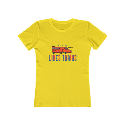 My Wife Likes Trains - Women's T-shirt