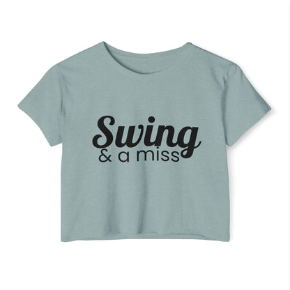 Swing and a Miss - Women's Festival Crop Top