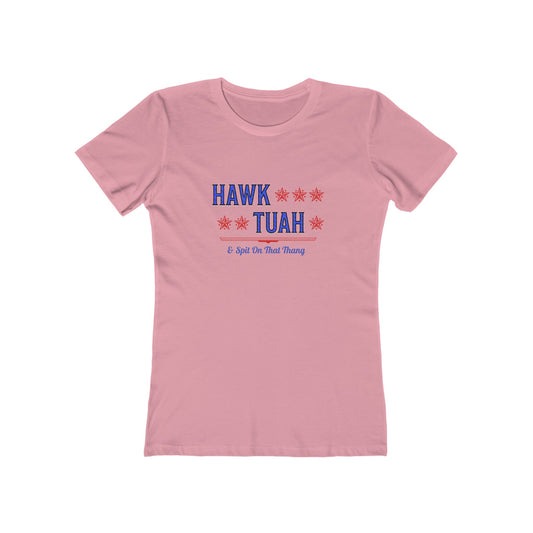 Hawk Tuah & Spit On That Thang (Blue & Red) - Women's T-shirt