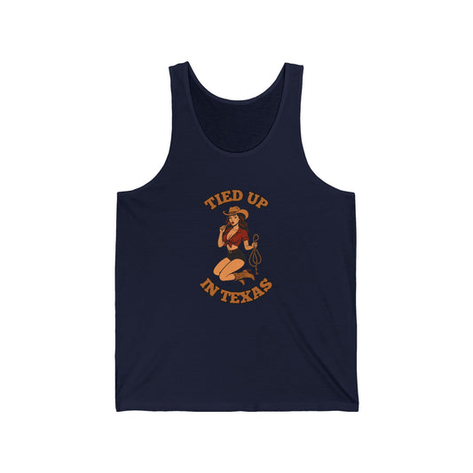 Tied Up in Texas - Unisex Jersey Tank