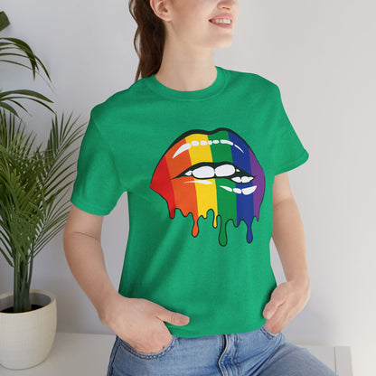 Biting Lips Rainbow Pride - Unisex T-Shirt