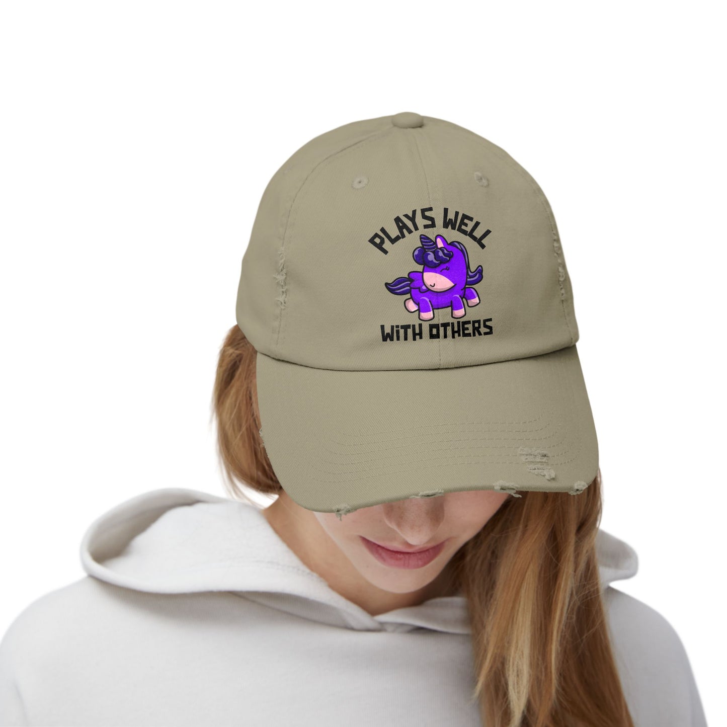Plays Well With Others (Unicorn) - Even More Distressed Cap
