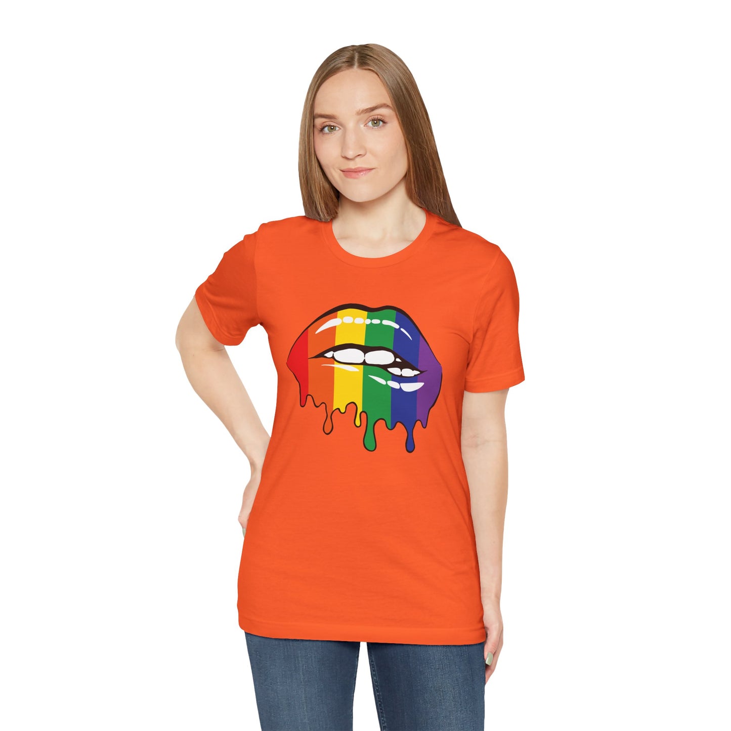 Biting Lips Rainbow Pride - Unisex T-Shirt