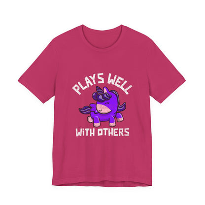 Plays Well With Others (Unicorn) - Unisex T-Shirt