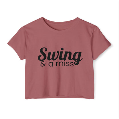 Swing and a Miss - Women's Festival Crop Top
