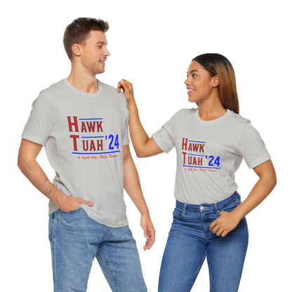 Hawk Tuah & Spit On That Thang (Red & Blue) - Unisex T-Shirt