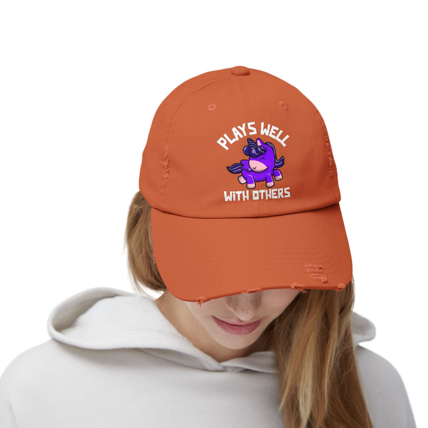 Plays Well With Others (Unicorn) - Even More Distressed Cap