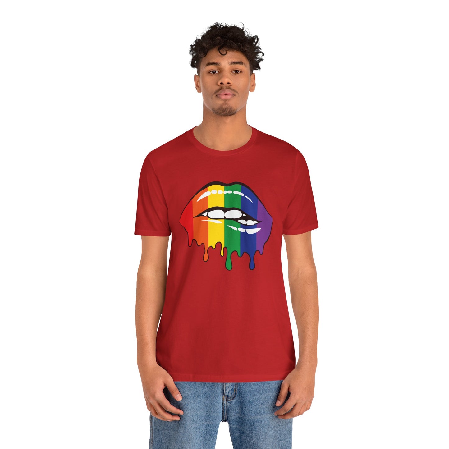 Biting Lips Rainbow Pride - Unisex T-Shirt