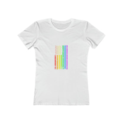 Rainbow American Flag - Women's T-shirt
