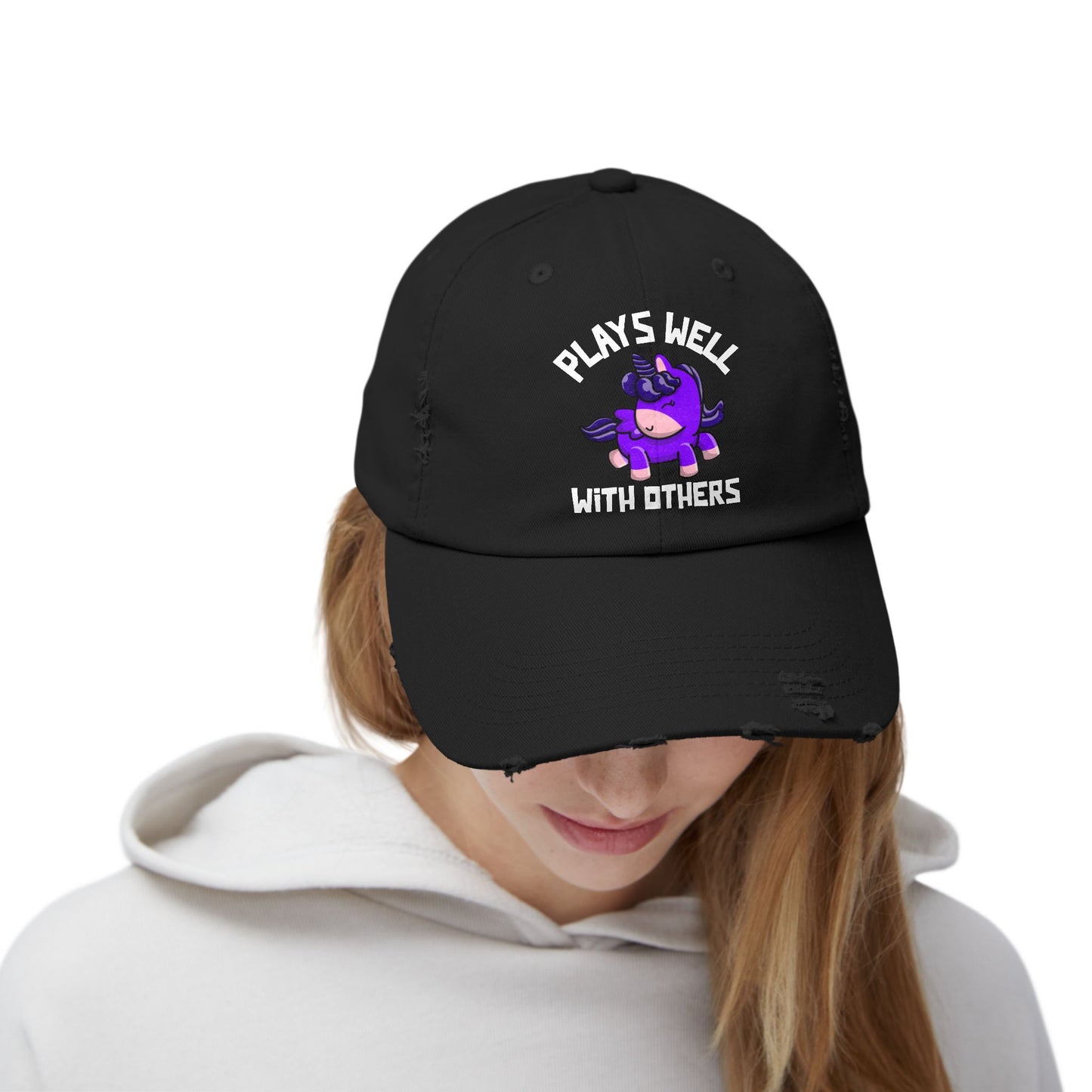 Plays Well With Others (Unicorn) - Even More Distressed Cap