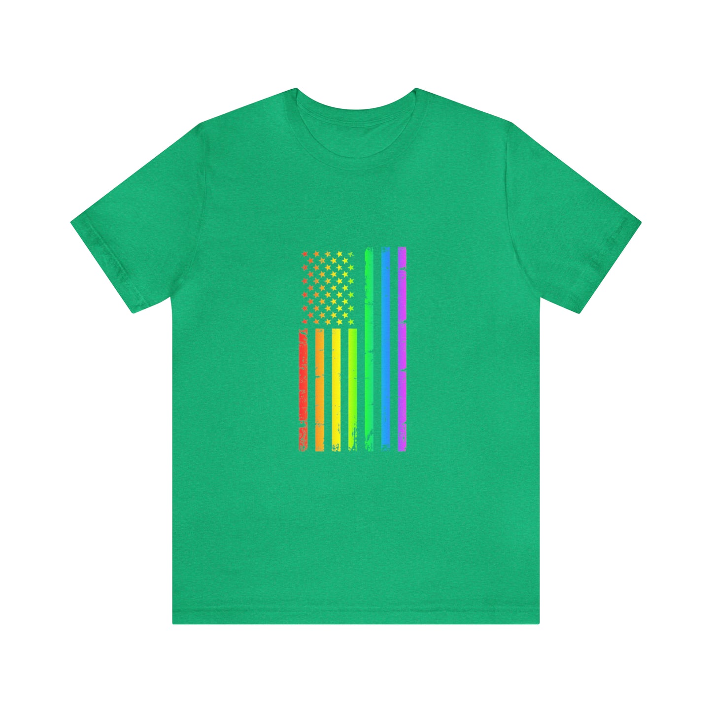 Rainbow American Flag - Unisex T-Shirt
