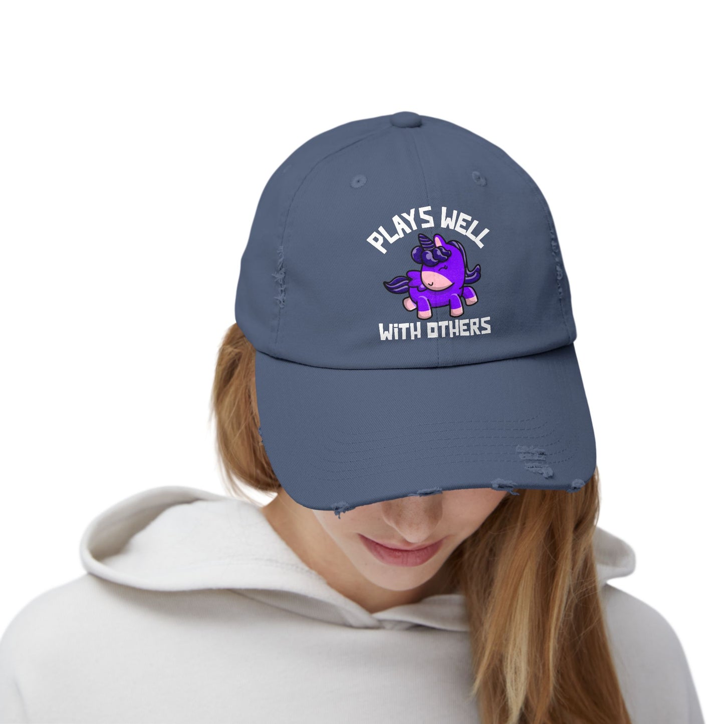 Plays Well With Others (Unicorn) - Even More Distressed Cap