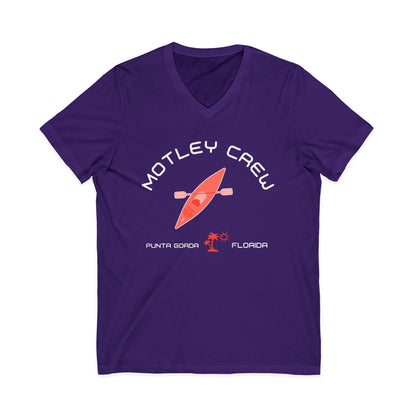 Motley Crew, Linda J - Unisex Jersey V-Neck T-Shirt