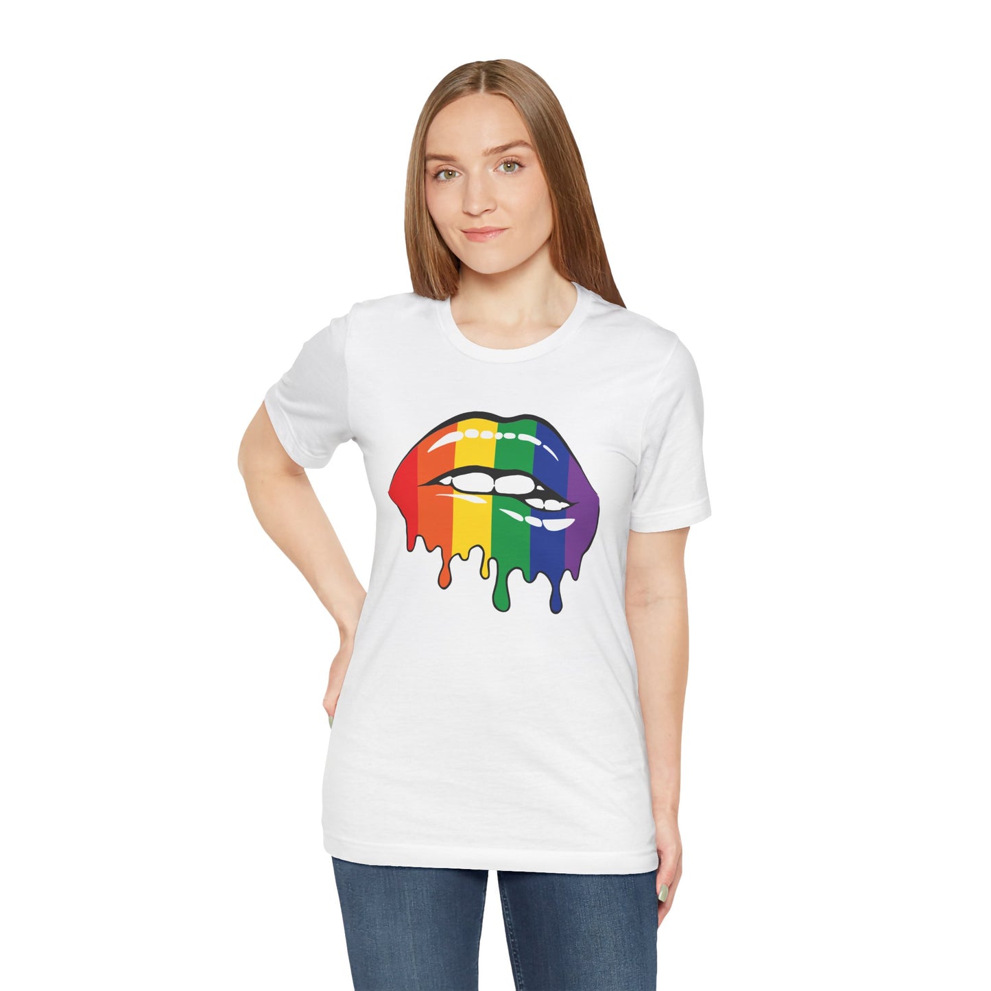 Biting Lips Rainbow Pride - Unisex T-Shirt