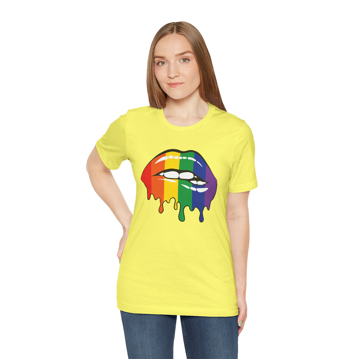Biting Lips Rainbow Pride - Unisex T-Shirt