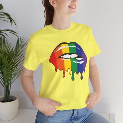 Biting Lips Rainbow Pride - Unisex T-Shirt