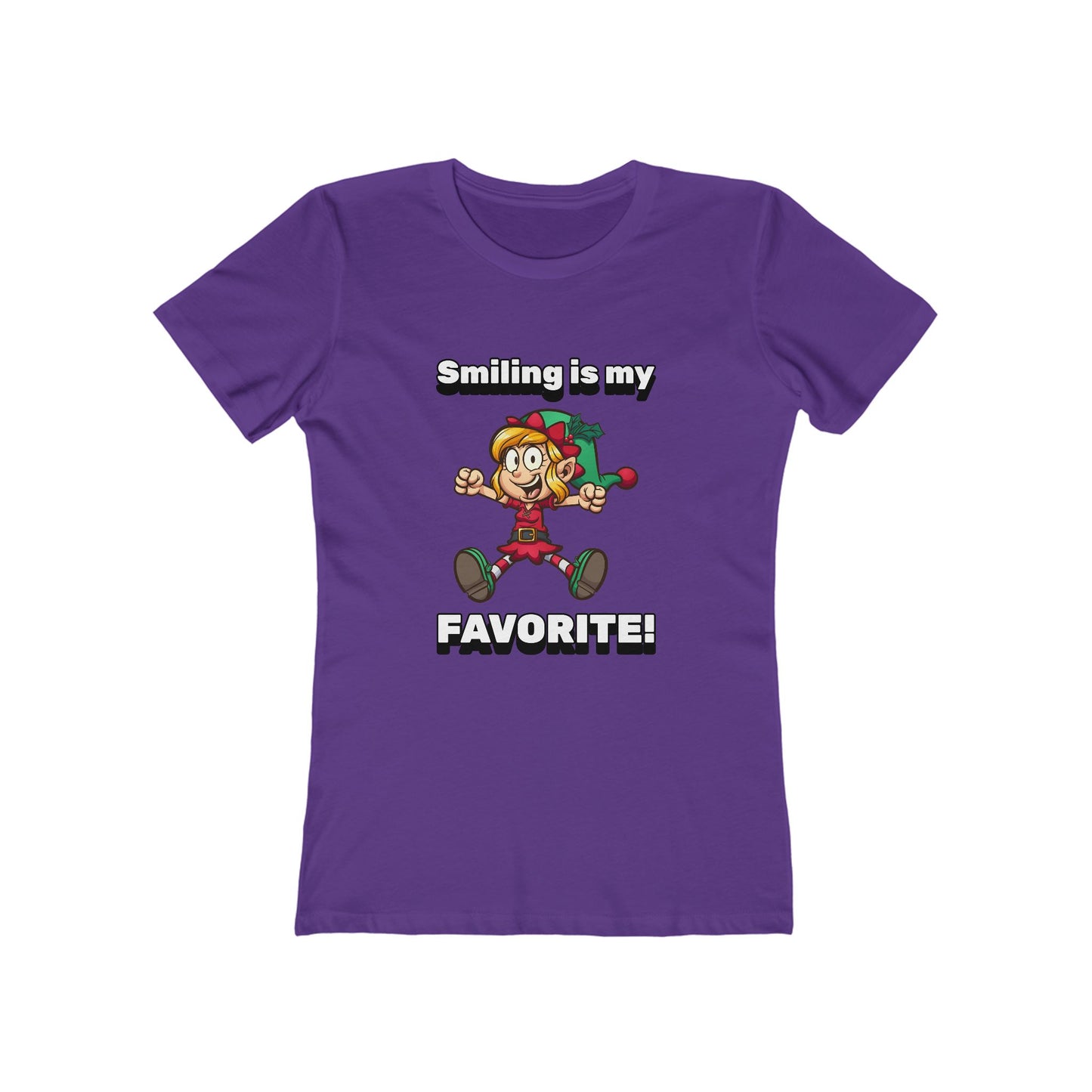 Smiling is my Favorite Elf - Women's T-shirt