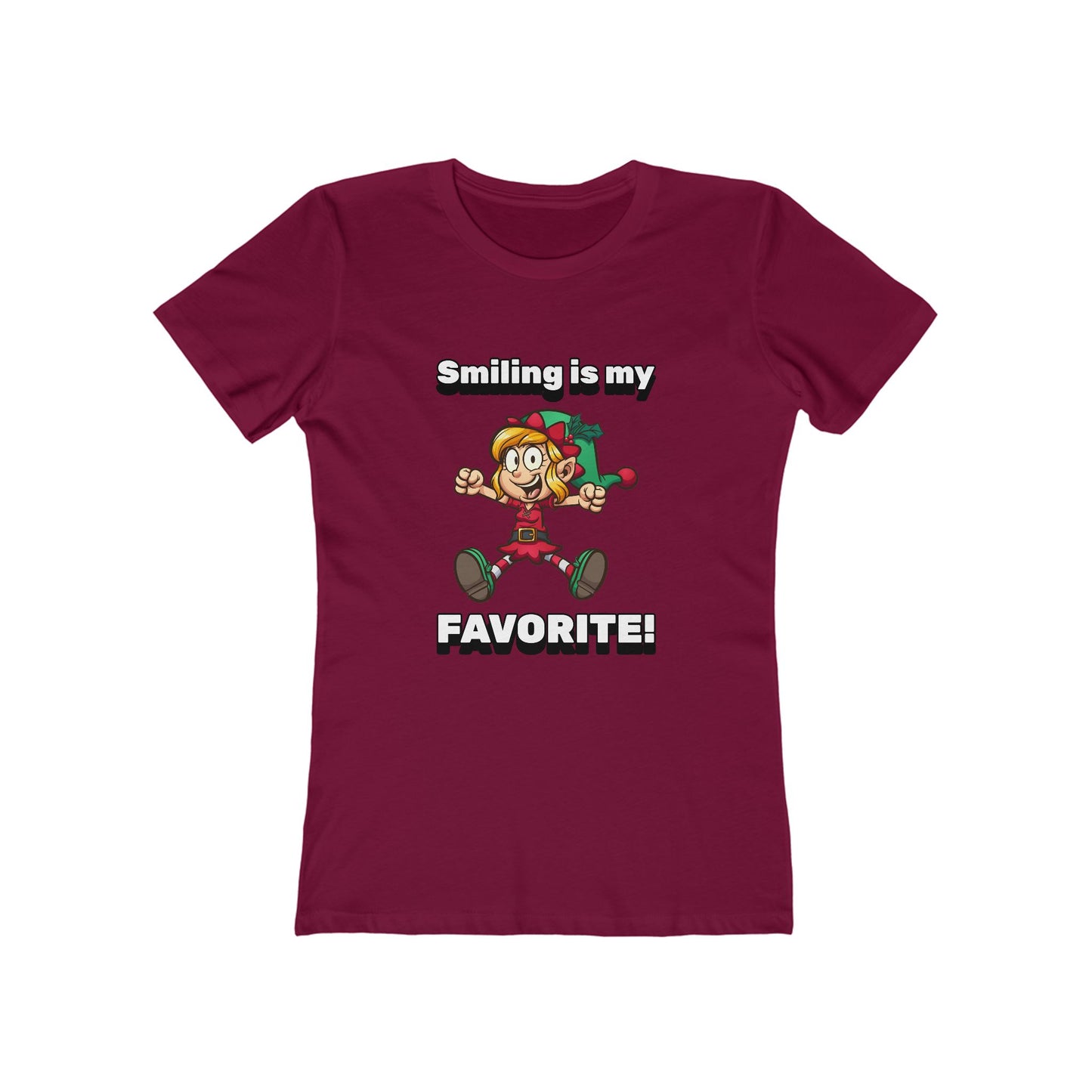 Smiling is my Favorite Elf - Women's T-shirt