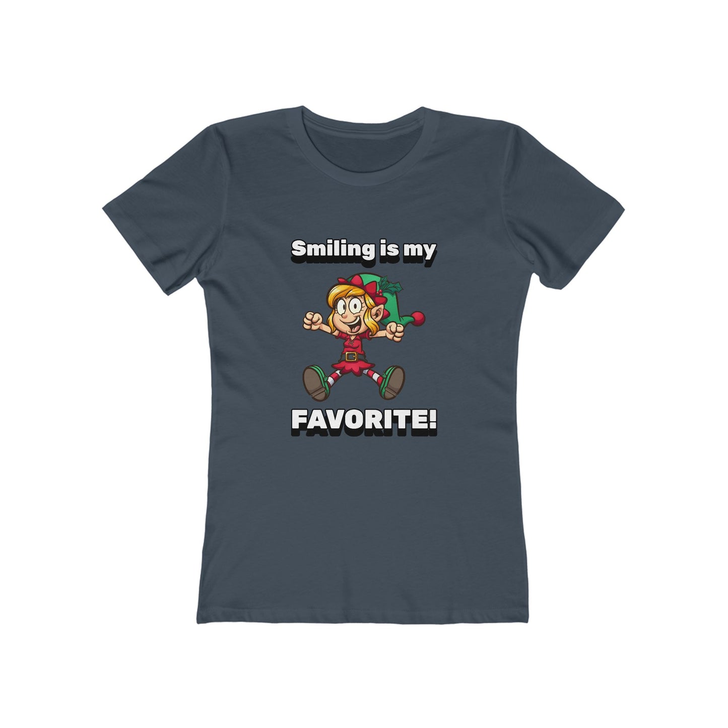 Smiling is my Favorite Elf - Women's T-shirt