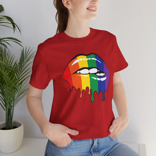 Biting Lips Rainbow Pride - Unisex T-Shirt