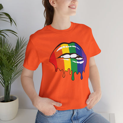 Biting Lips Rainbow Pride - Unisex T-Shirt