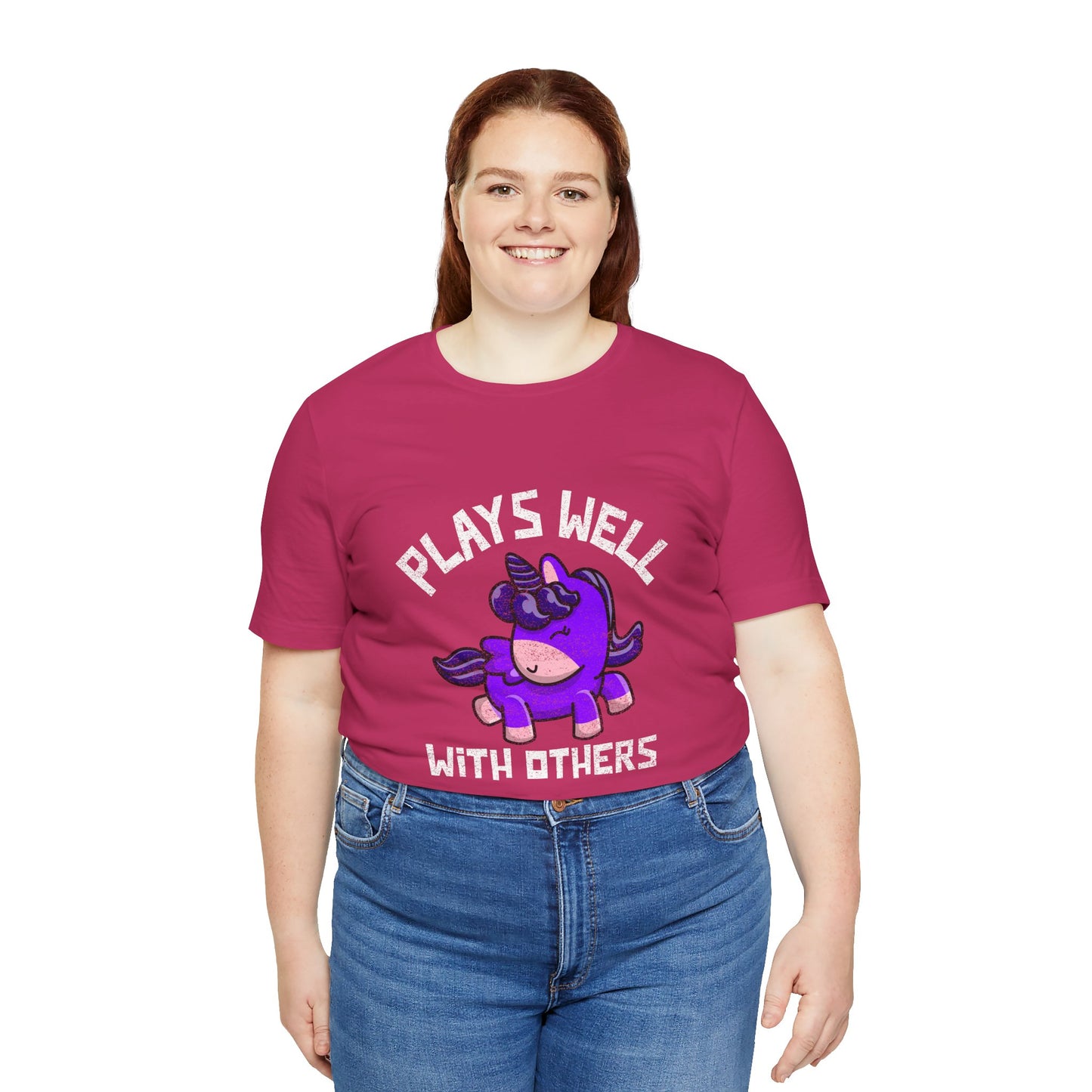 Plays Well With Others (Unicorn) - Unisex T-Shirt