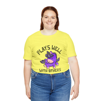 Plays Well With Others (Unicorn) - Unisex T-Shirt