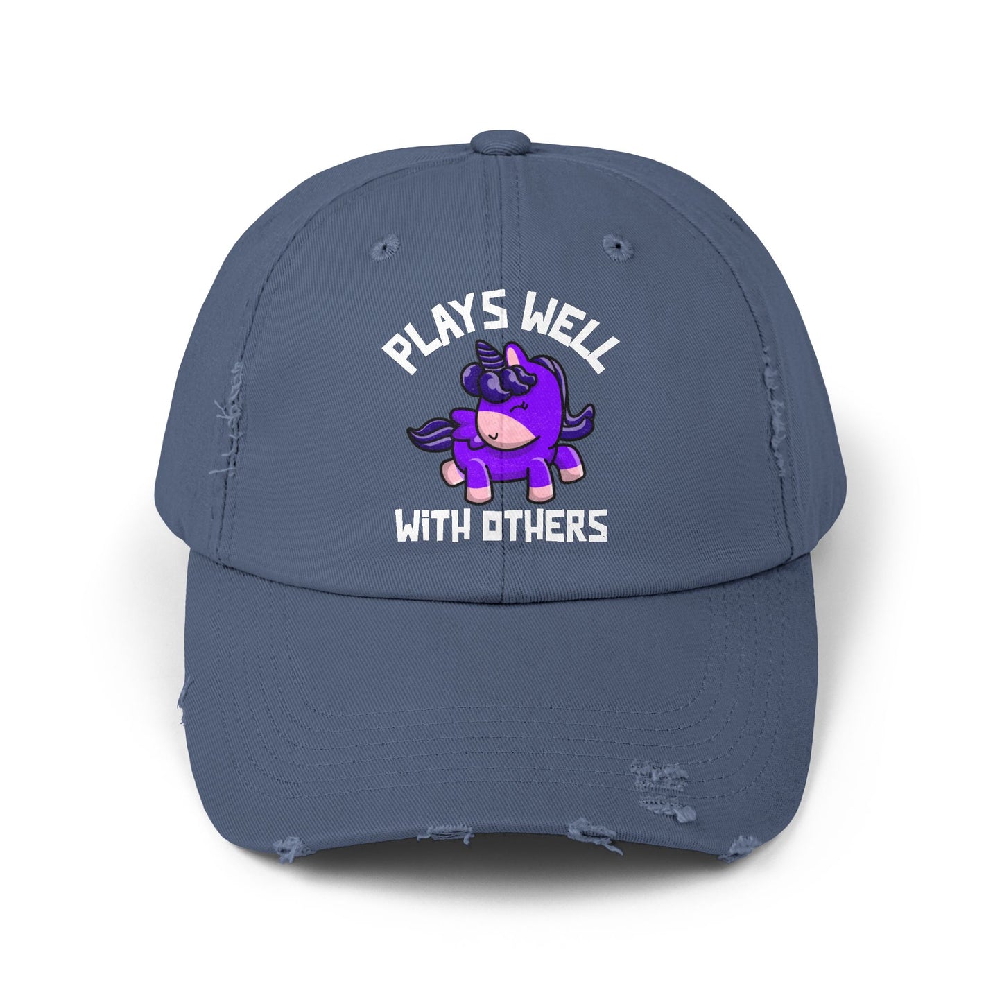 Plays Well With Others (Unicorn) - Even More Distressed Cap