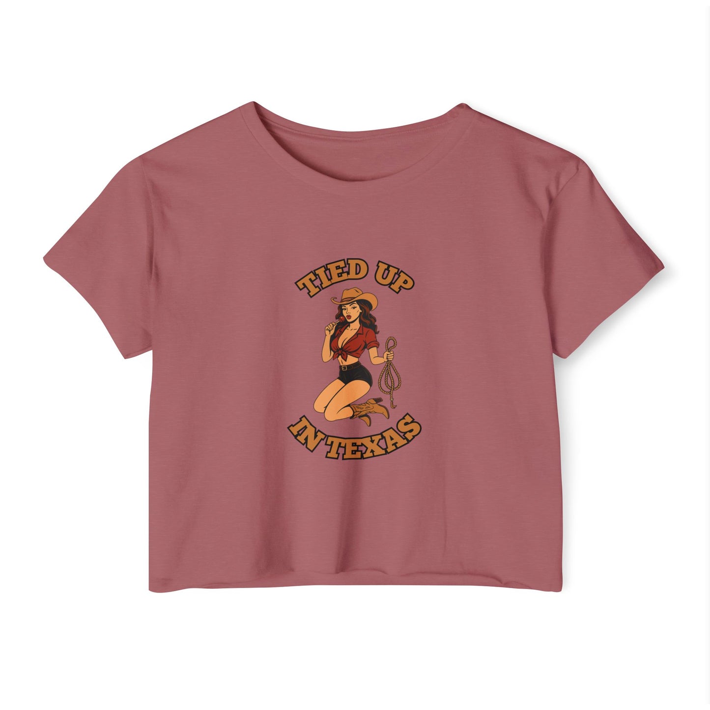 Tied Up in Texas - Women's Festival Crop Top