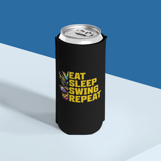Eat Sleep Swing Repeat - Slim Can Koozie