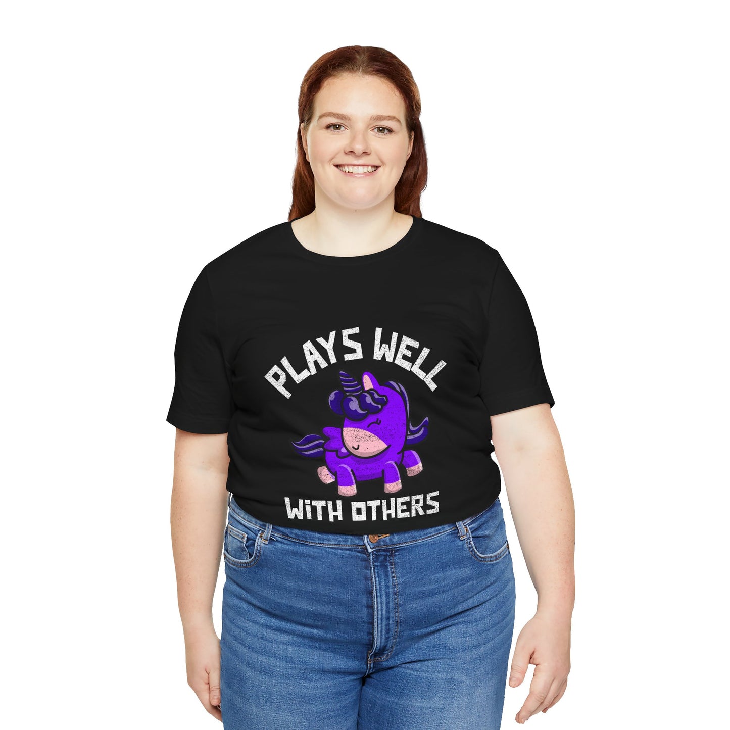 Plays Well With Others (Unicorn) - Unisex T-Shirt