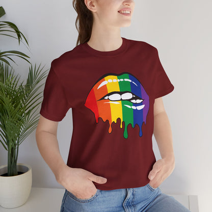 Biting Lips Rainbow Pride - Unisex T-Shirt