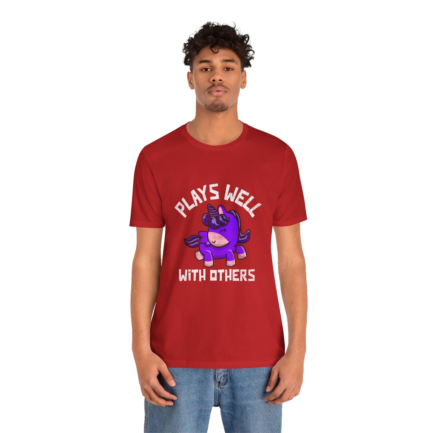 Plays Well With Others (Unicorn) - Unisex T-Shirt
