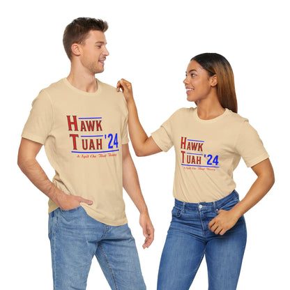 Hawk Tuah & Spit On That Thang (Red & Blue) - Unisex T-Shirt