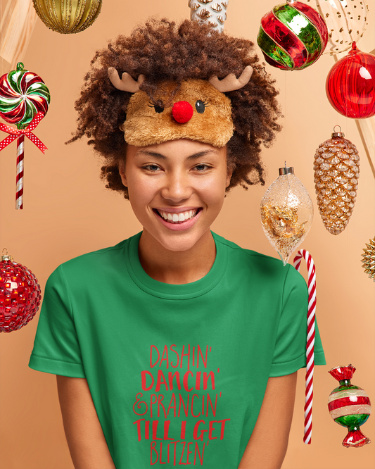 Dashin' Dancin' And Pracin' TIll I Get Blitzen - Women's T-shirt