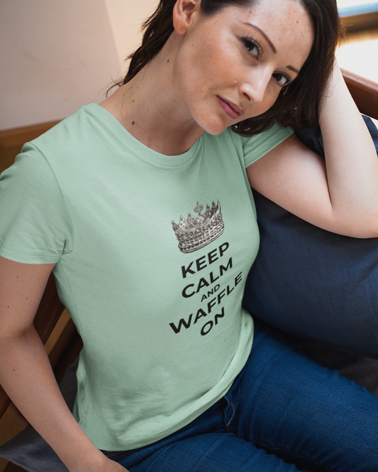Keep Calm and Waffle On - Women's T-shirt