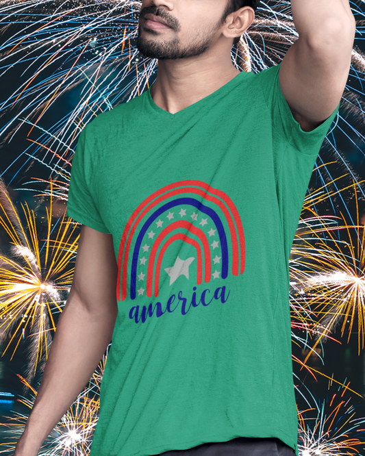 America Partiot Rainbow - Unisex T-Shirt