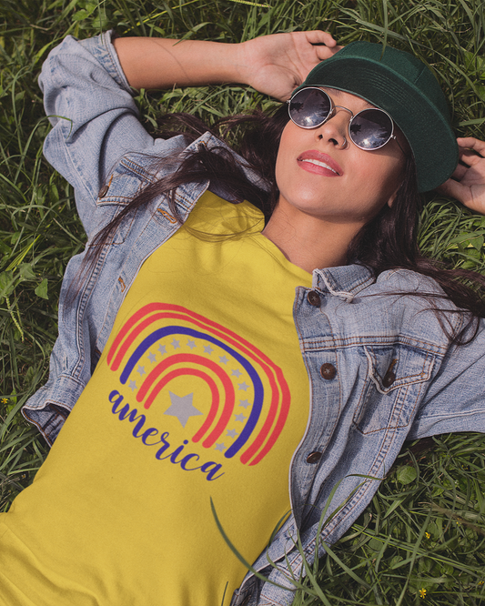 America Partiot Rainbow - Women's T-shirt