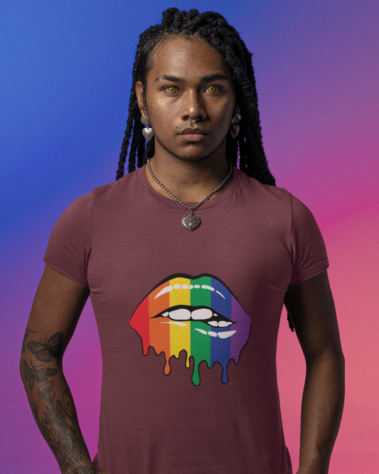 Biting Lips Rainbow Pride - Unisex T-Shirt
