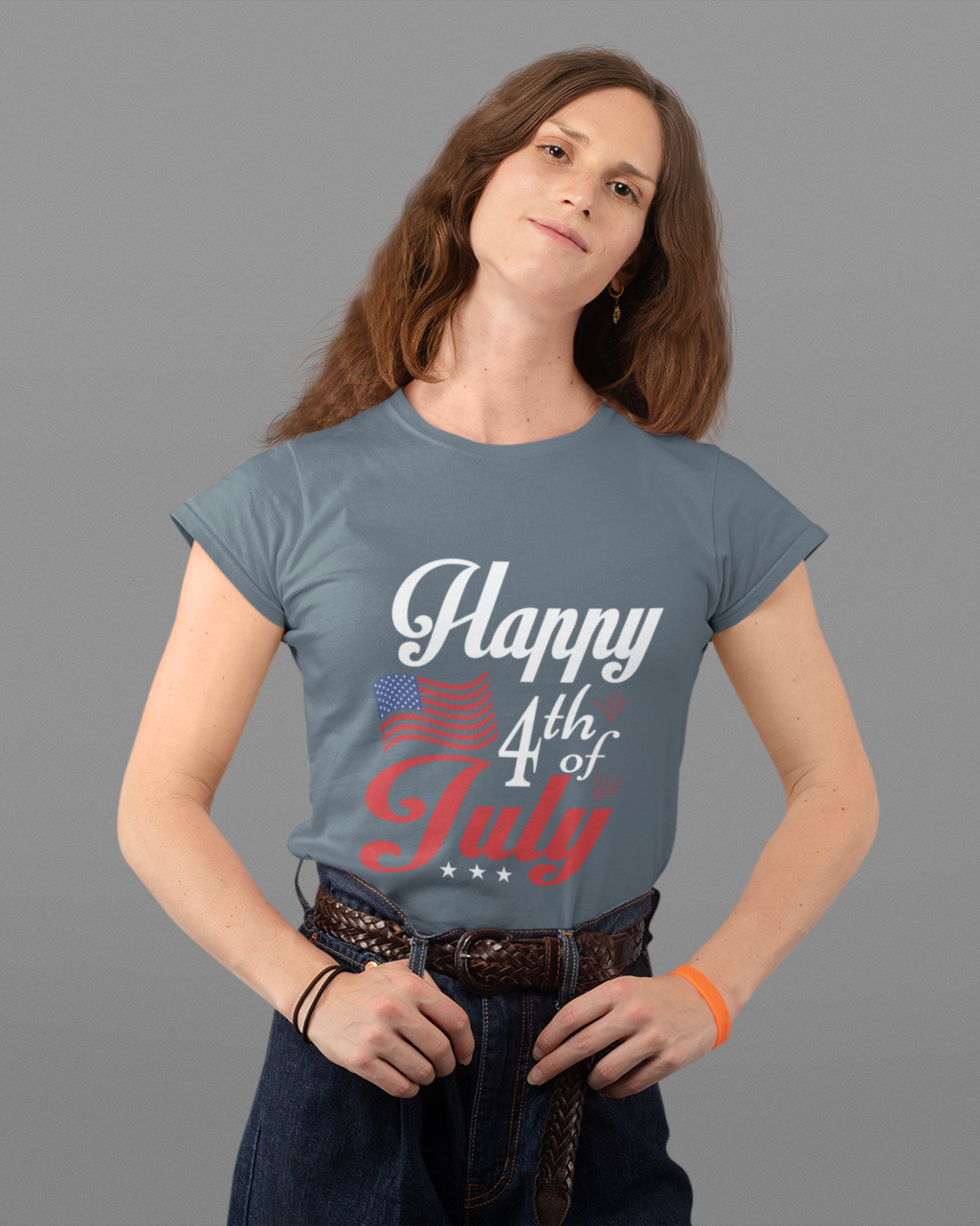 Happy 4th of July Flag - Women's T-shirt