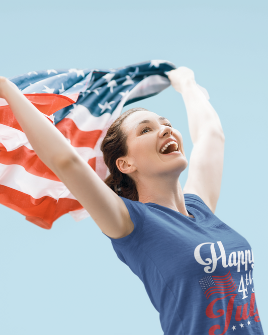 Happy 4th of July Flag - Women's T-shirt