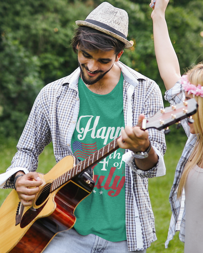 Happy 4th of July Flag - Unisex T-Shirt