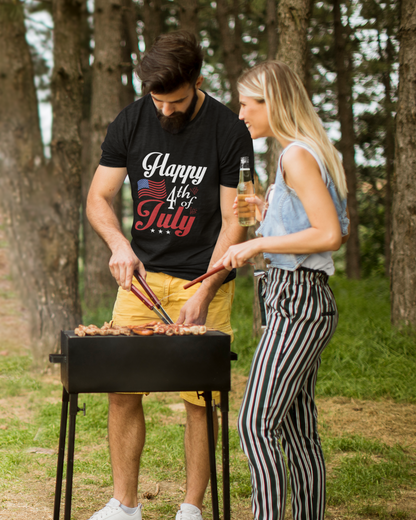 Happy 4th of July Flag - Unisex T-Shirt