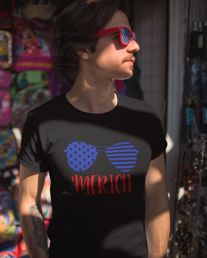 Merica Glasses - Unisex T-Shirt