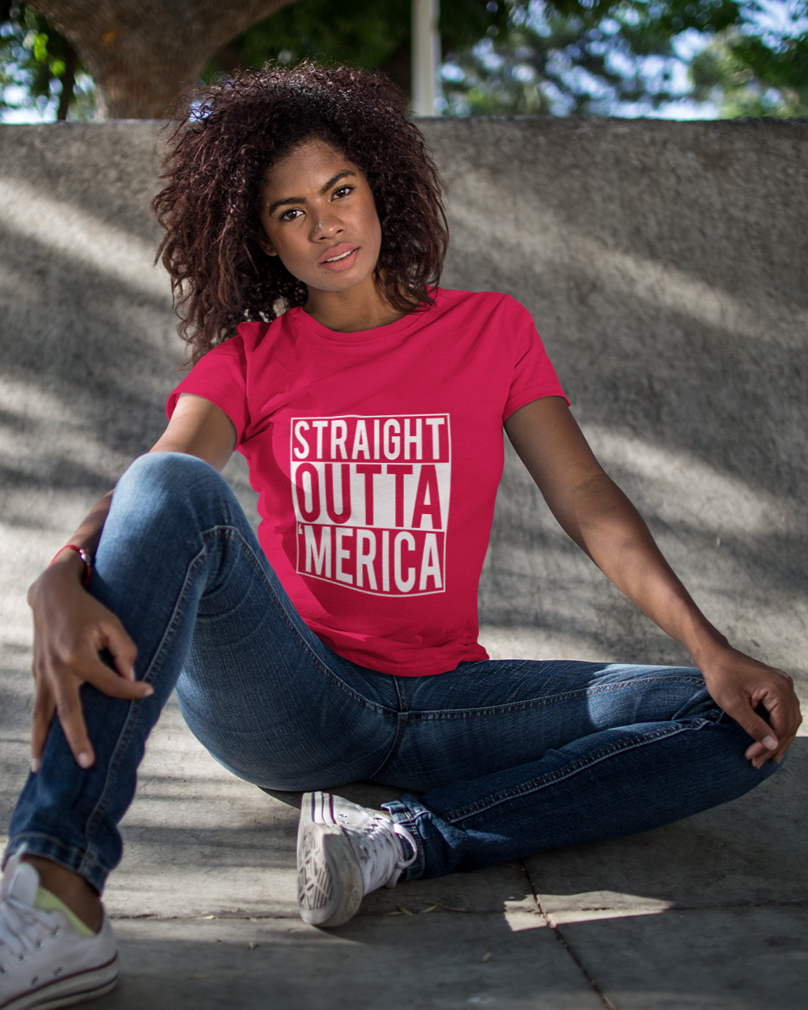 Straight Outta Merica - Women's T-shirt