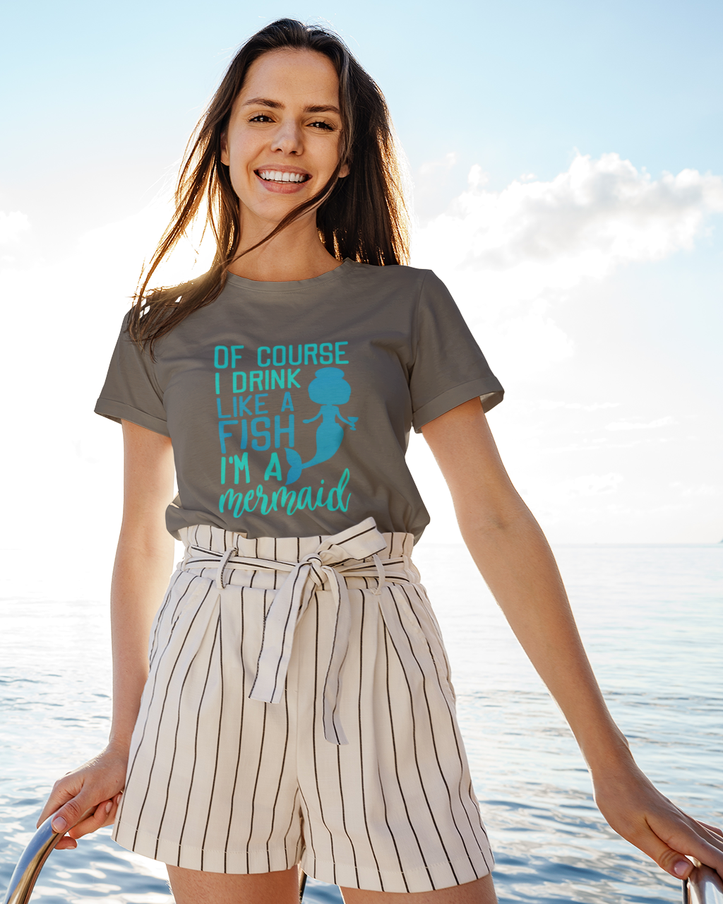 Of Course I Drink Like a Fish I'm a Mermaid - Unisex T-Shirt
