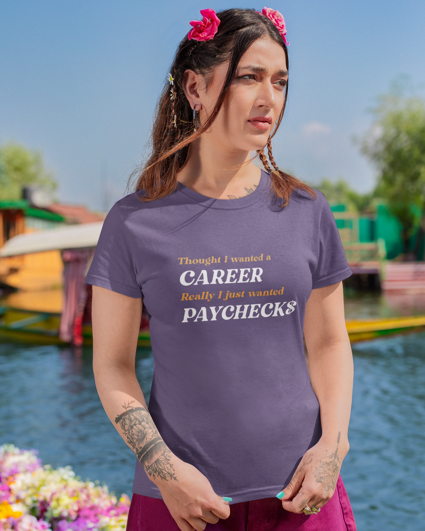 Career vs Paychecks - Women's T-shirt