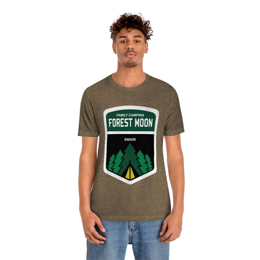 Family Camping Forest Moon - Unisex T-Shirt